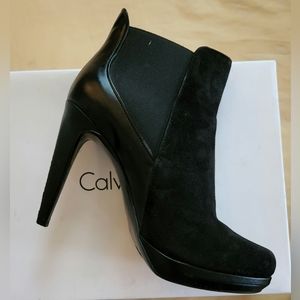 Calvin Klien Platform Heel Suede Boots : Price is firm